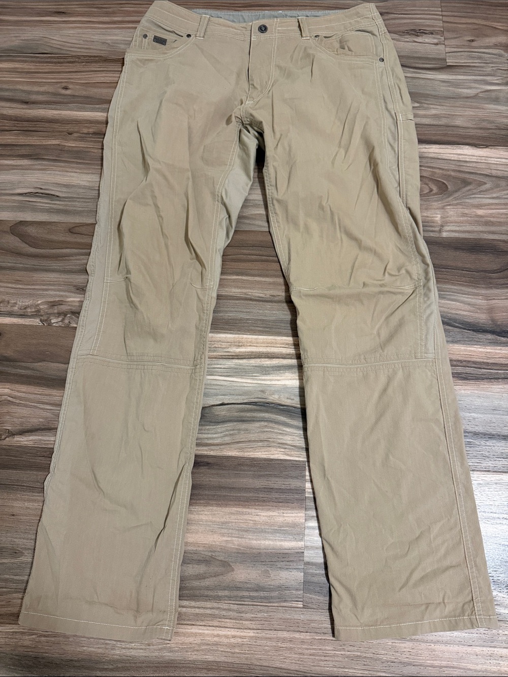 Kuhl Radikl Mens Hiking Pants Khaki Tan Hybrid Stretch 36x34 Cotton Blend